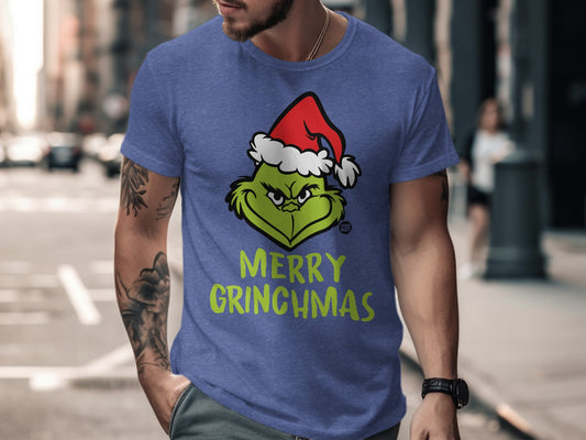 Merry Grinchmas Graphic T-shirt for Holiday Cheer