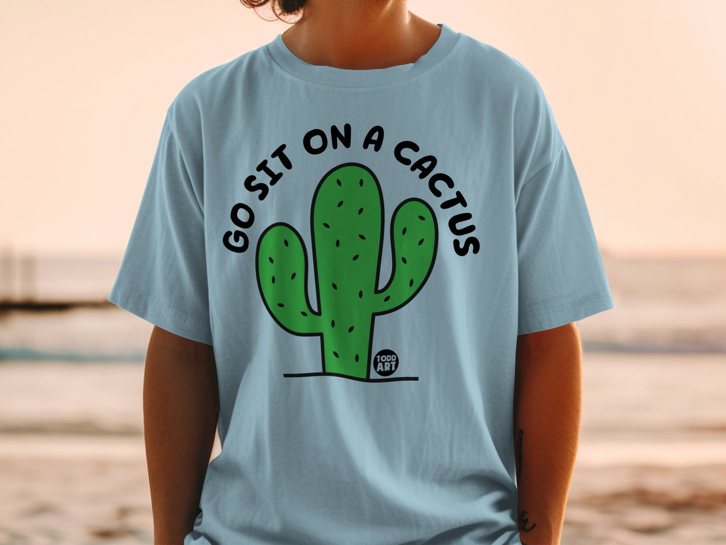 Funny Go Sit On A Cactus Graphic T-shirt Product