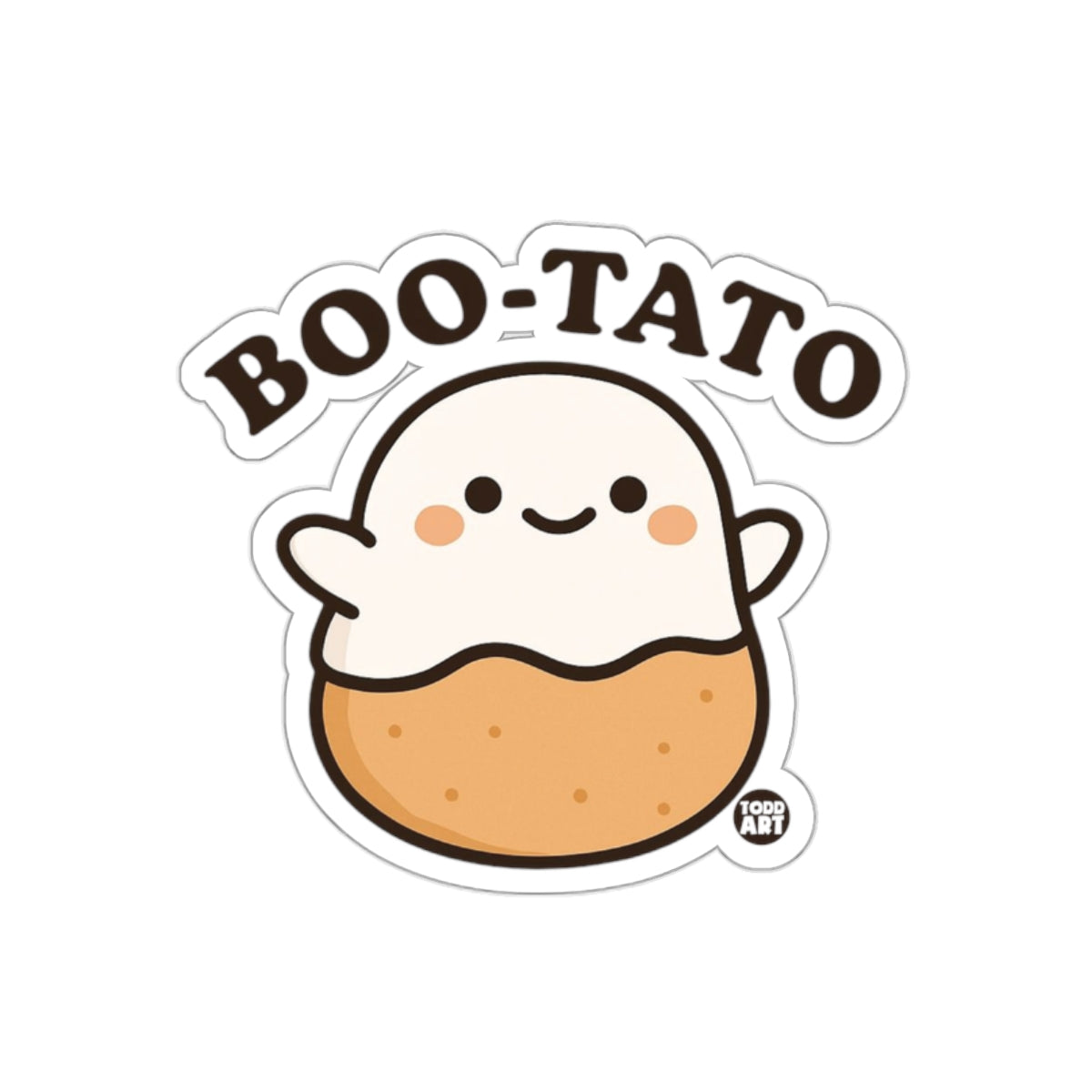 Boo-Tato Cute Kawaii Style Sticker for Fun Decorations