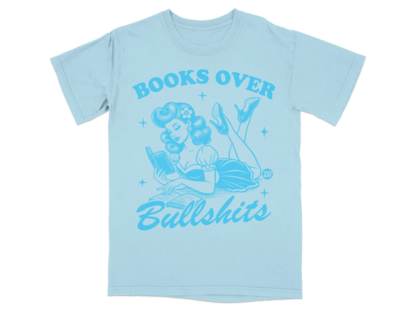 Books Over Bullshits T-shirt for Book Lovers