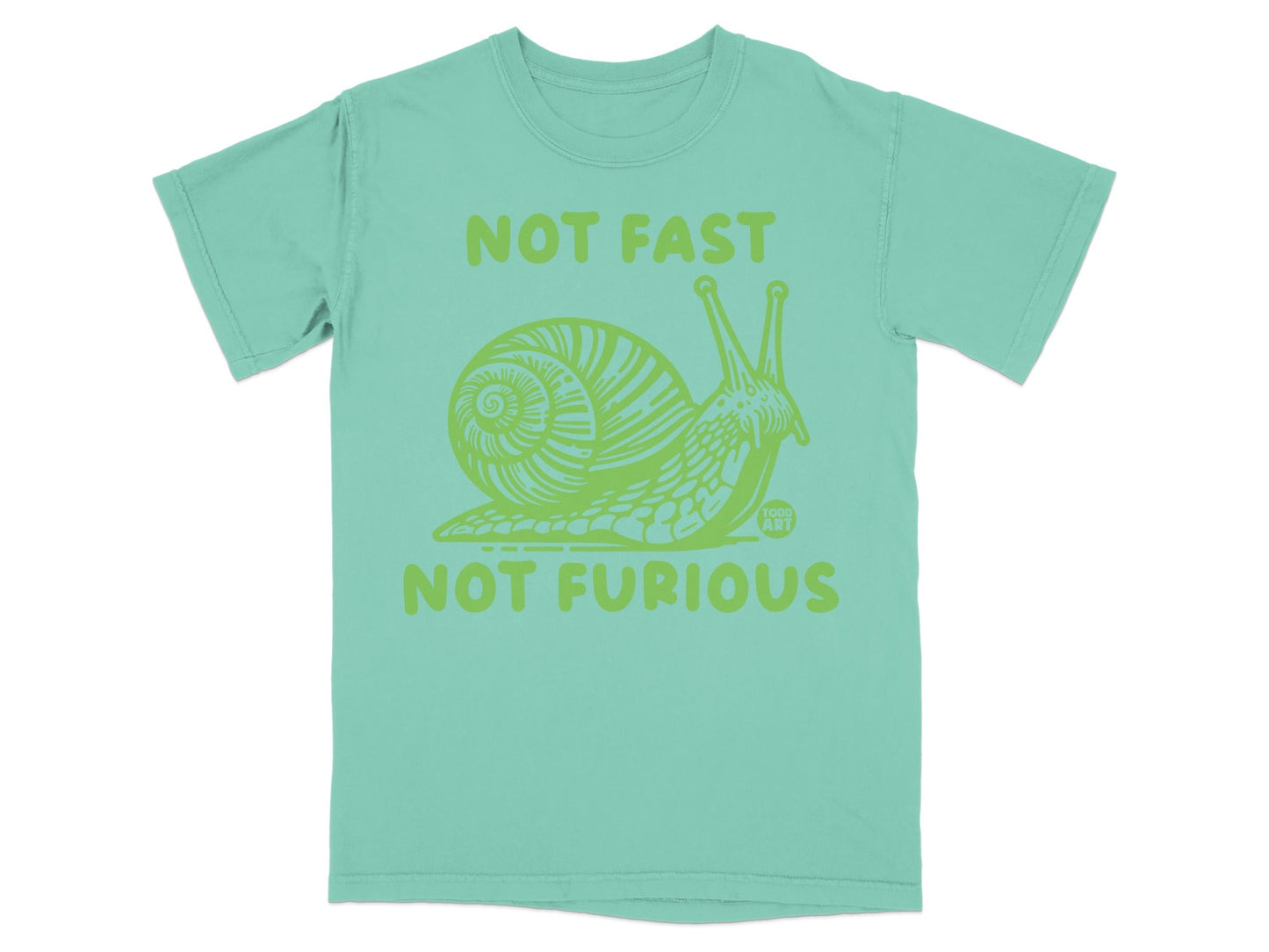 Not Fast Not Furious Snail Themed Shirt