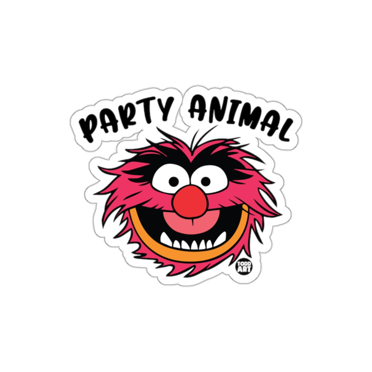 Party Animal Face from Todd Art Animated Stickers