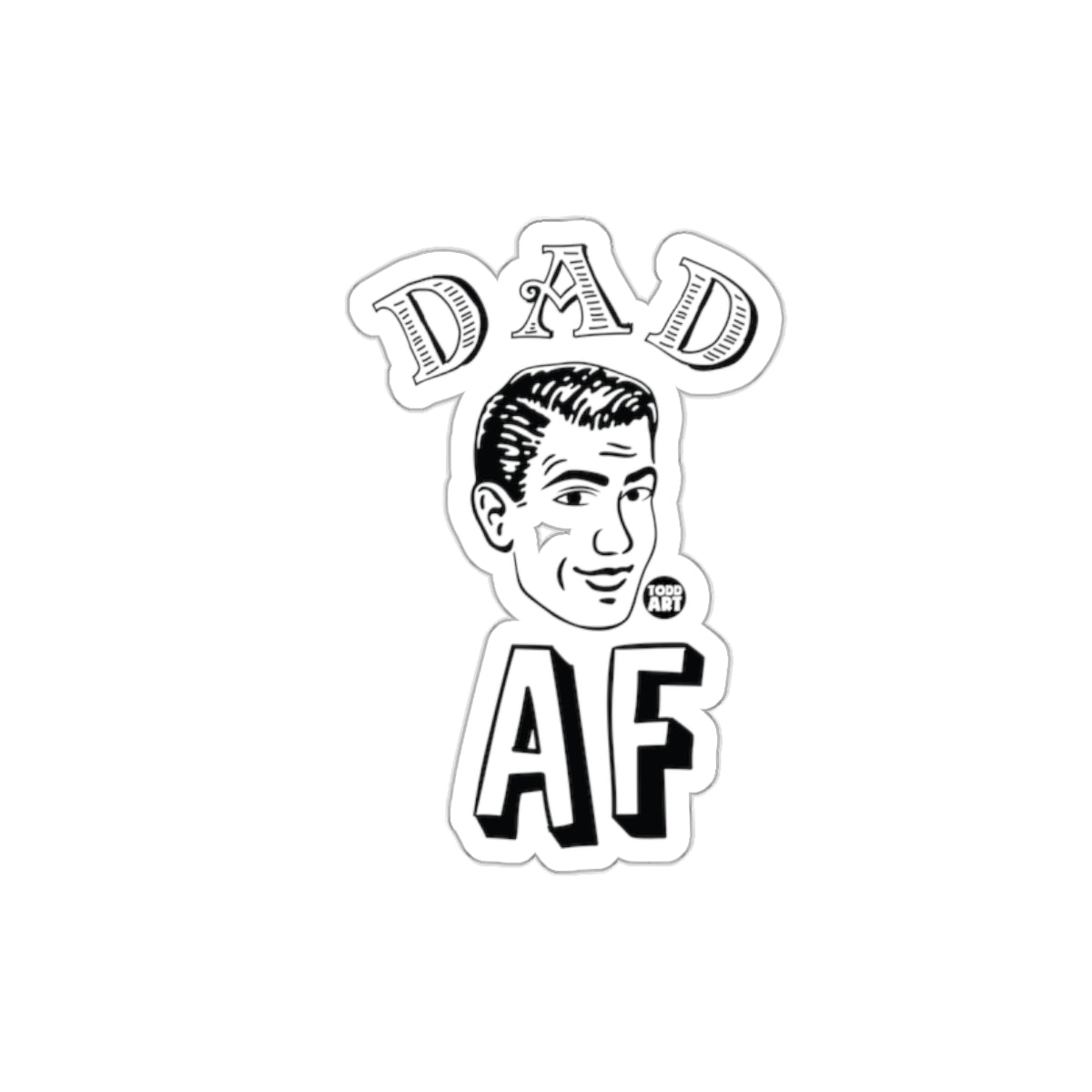 Retro Style Dad AF Fun Father's Day Sticker