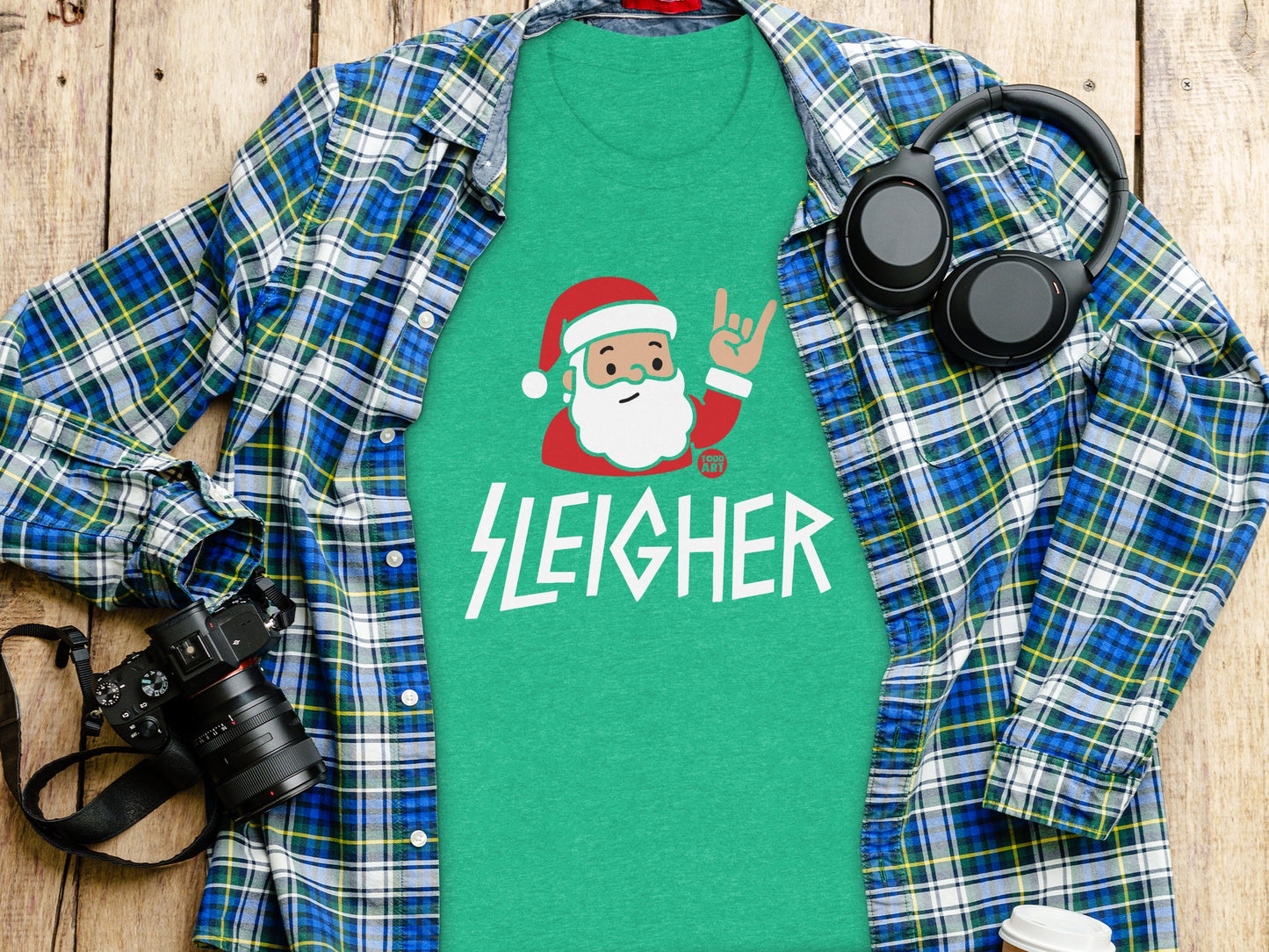 Santa Claus Sleigher Graphic Tee Shirt Product