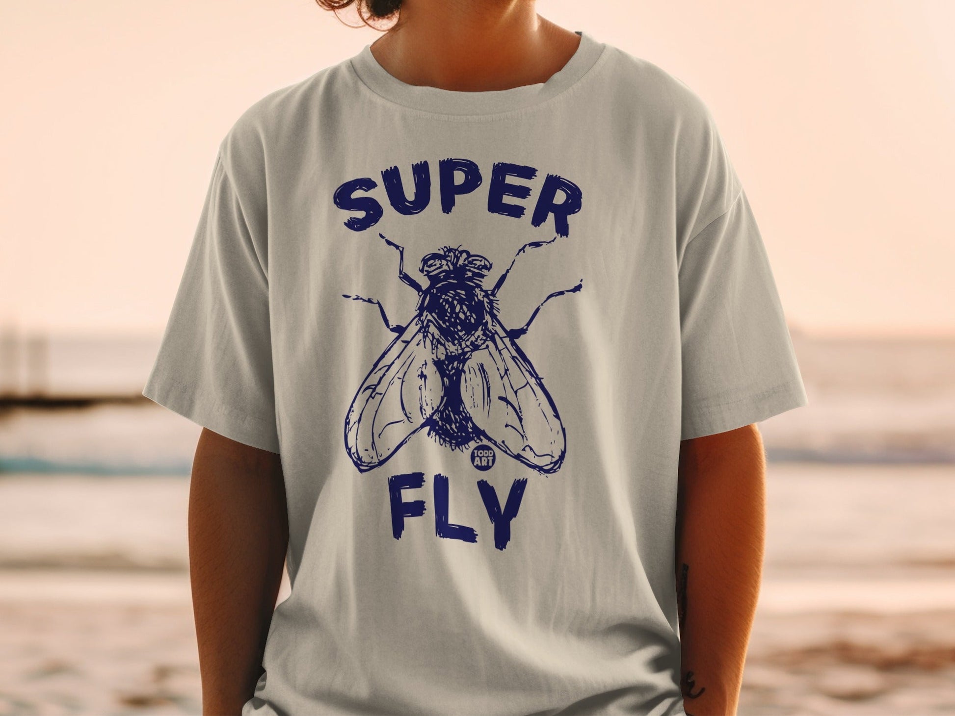 Super Fly Graphic Design Printed T-shirt