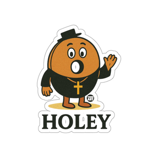 Holey Sticker with Cute Round Character Design