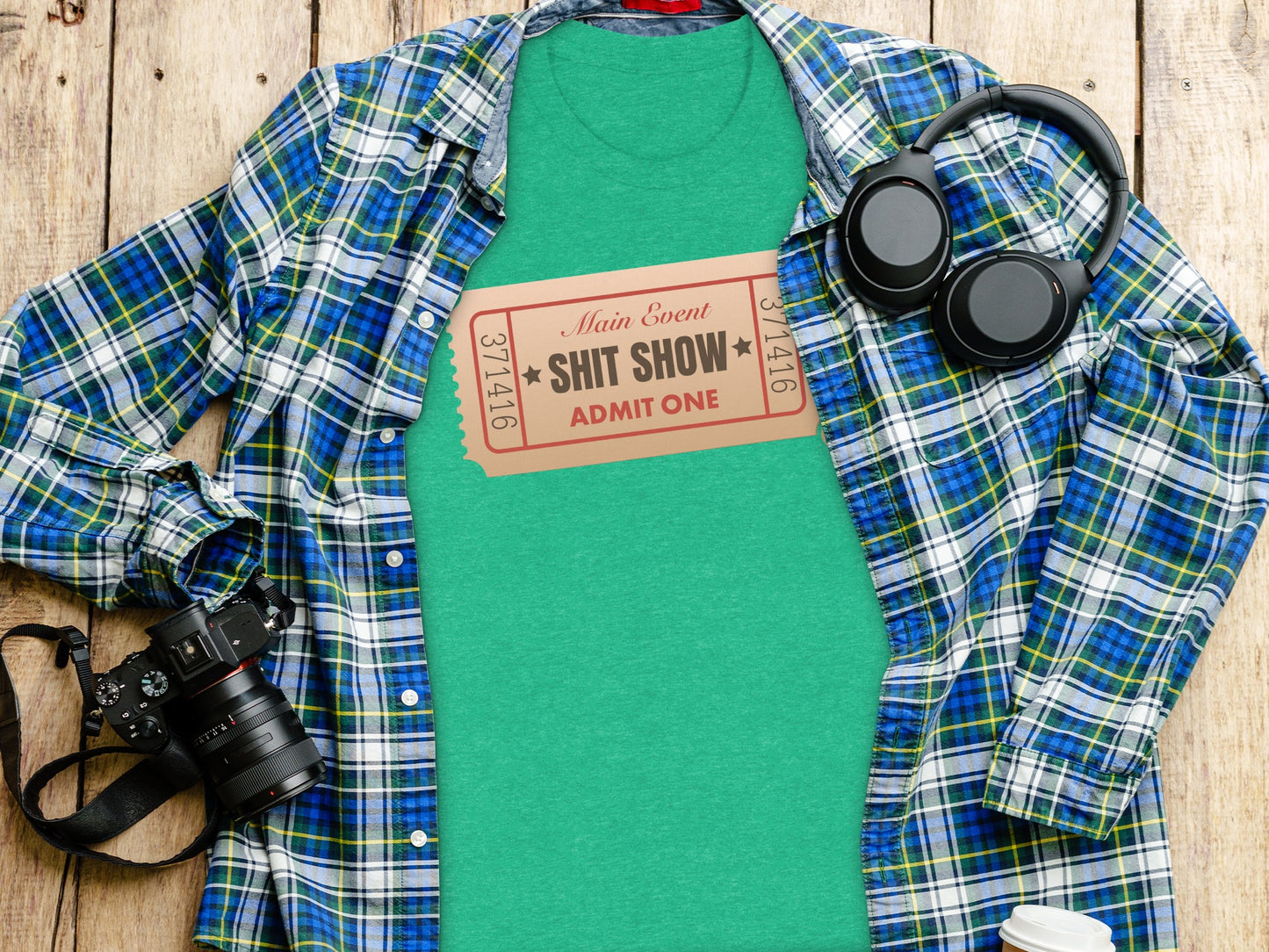 Main Event Shit Show Admit One Ticket T-Shirt