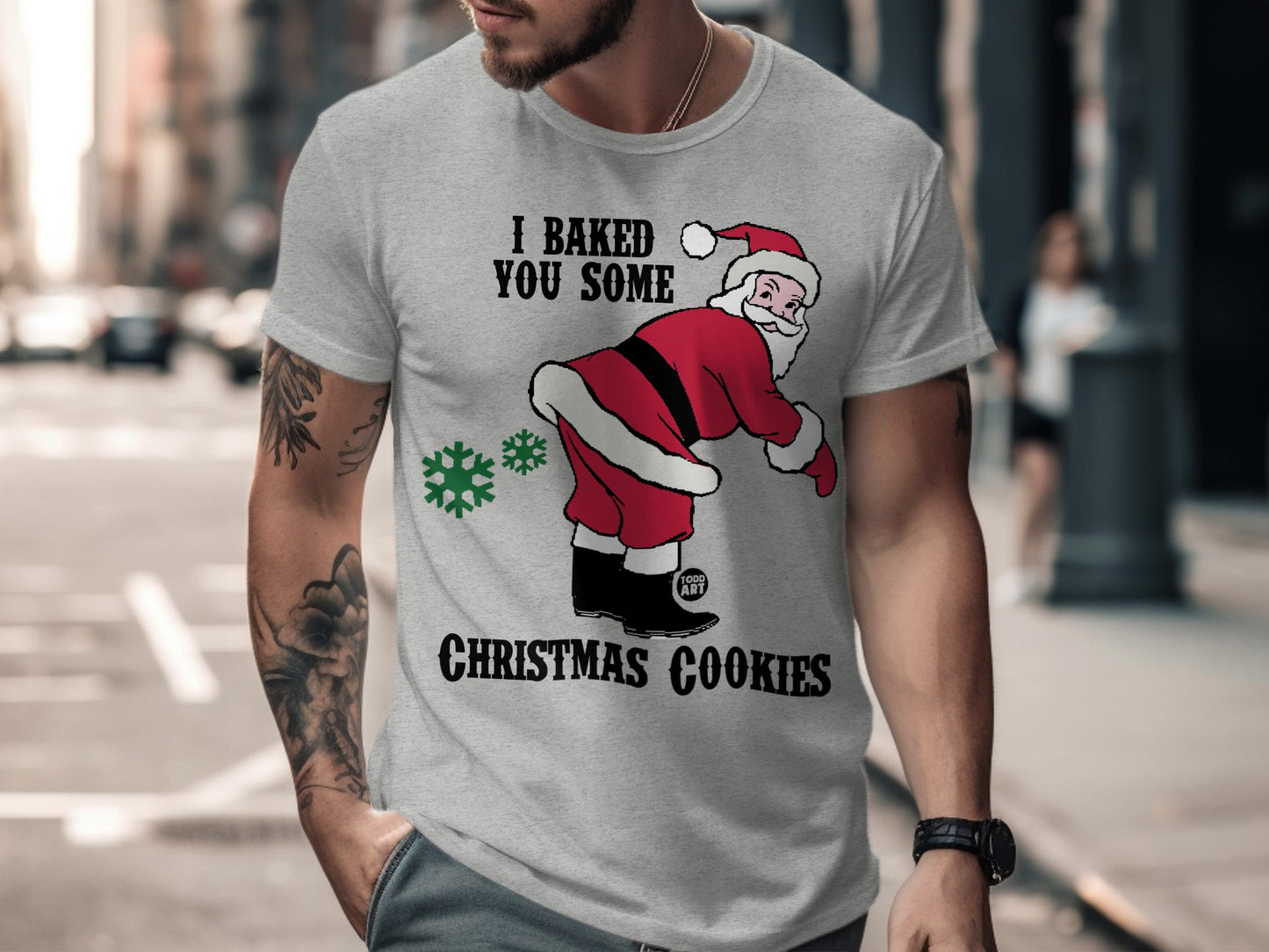 I Baked You Some Christmas Cookies Santa Claus Shirt