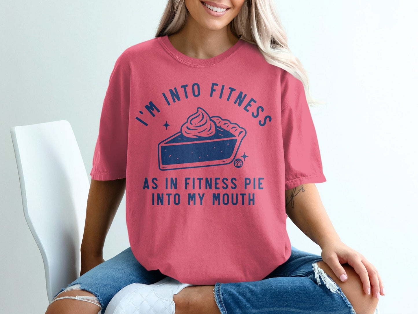 I'm Into Fitness Pie Into My Mouth Graphic T-Shirt