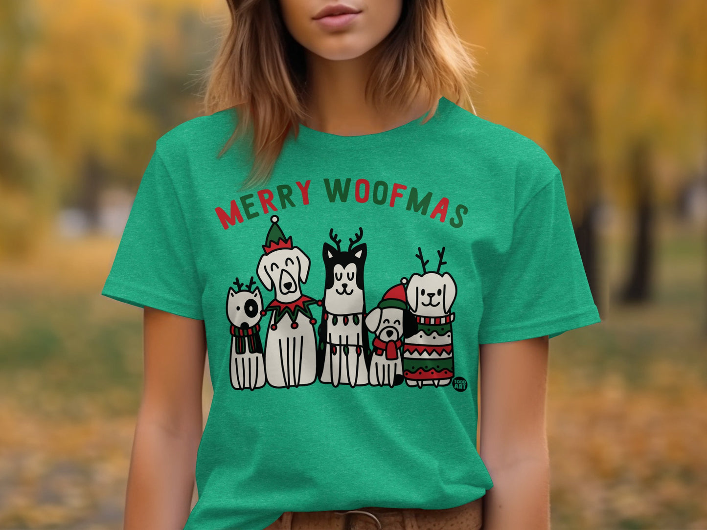 Merry Woofmas Dog Christmas Graphic Shirt