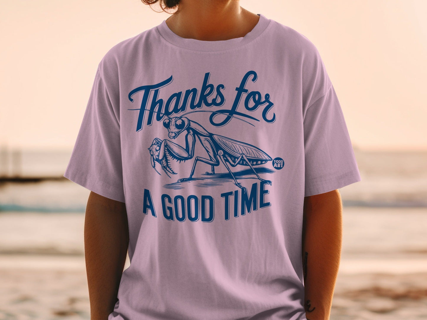 Thanks for A Good Time Graphic Insect Design Shirt