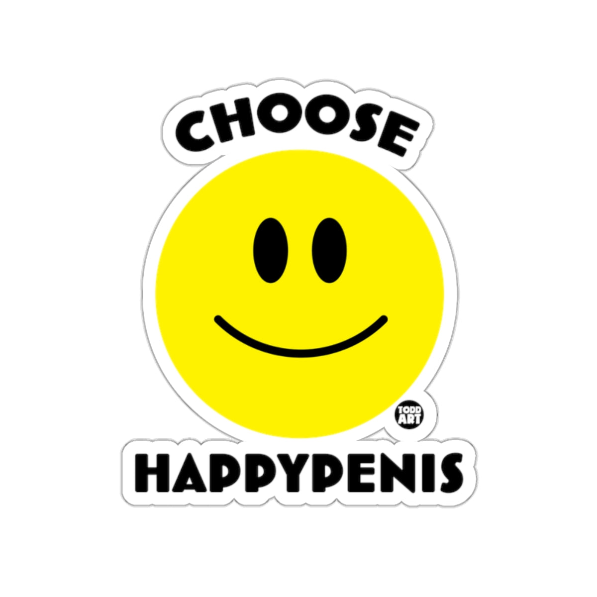Choose Happypenis Smiley Face Sticker for Fun Enthusiasts