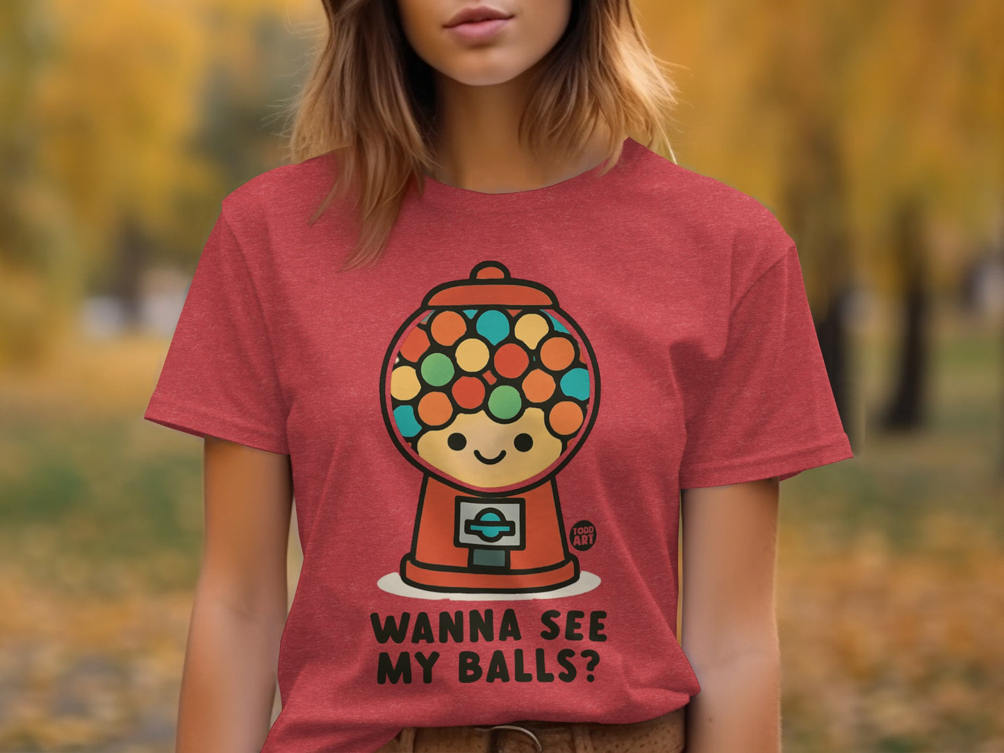 Wanna See My Balls Funny Gumball Machine T-Shirt