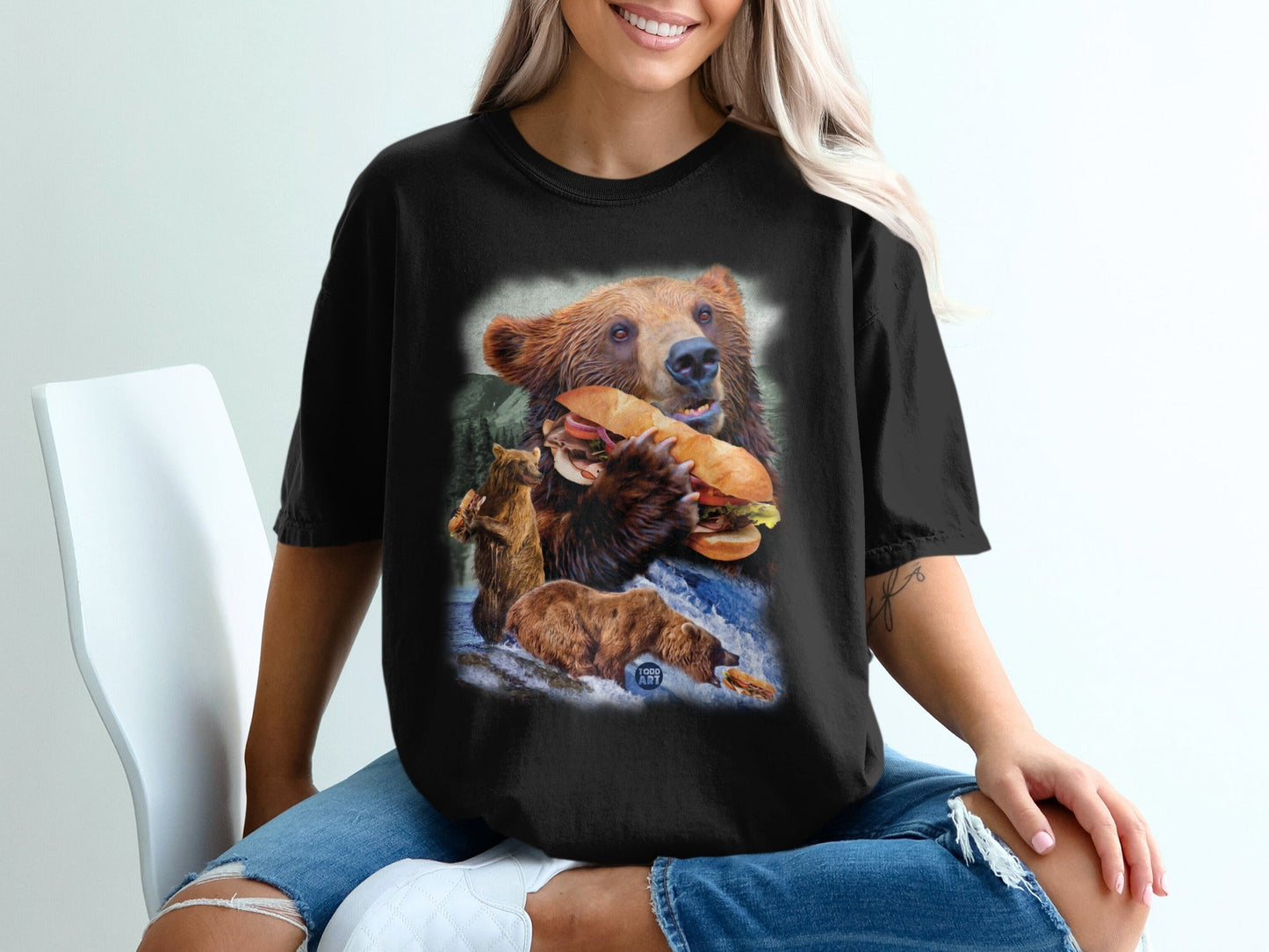 Funny Bears Enjoying a Picnic Graphic T-Shirt