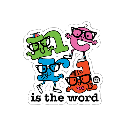 Todd Art Letters Colorful Illustration Design Stickers