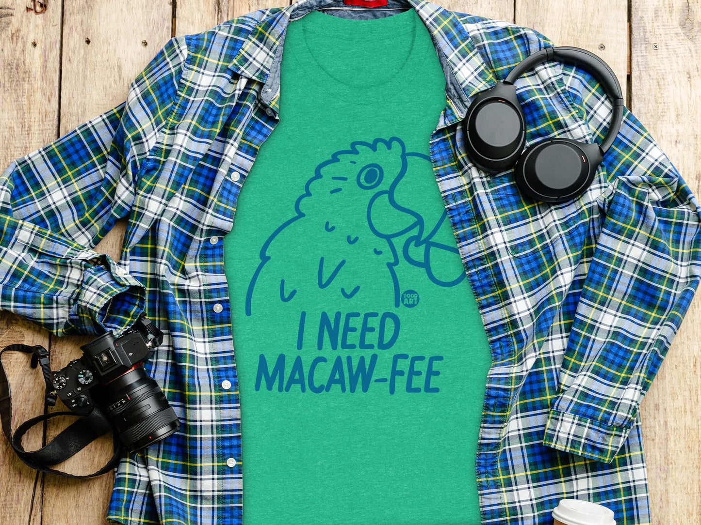 Funny Graphic Parrot I Need Macaw-Fee T-shirt product type