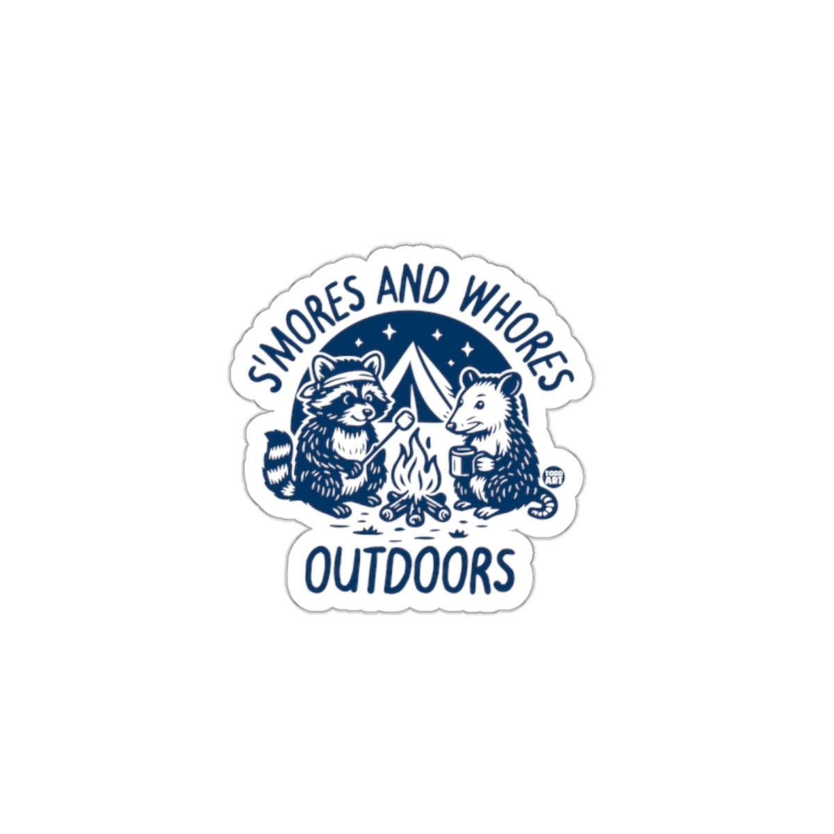 Smores and Whores Outdoors Camping Sticker