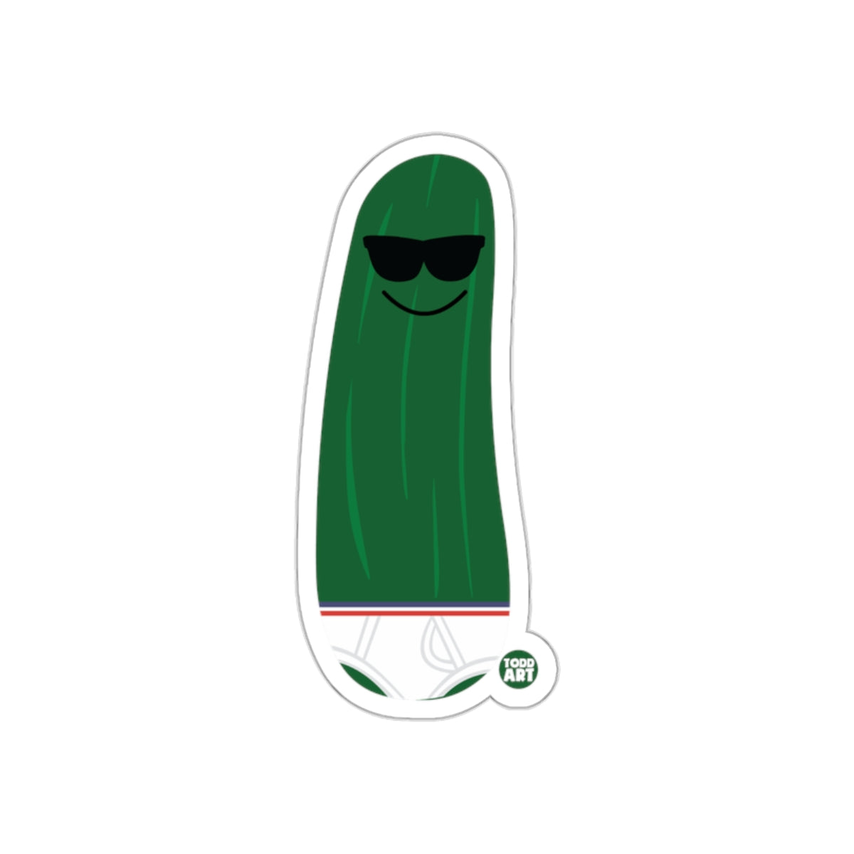 Cool Cucumber in Sunglasses Fun Sticker Product