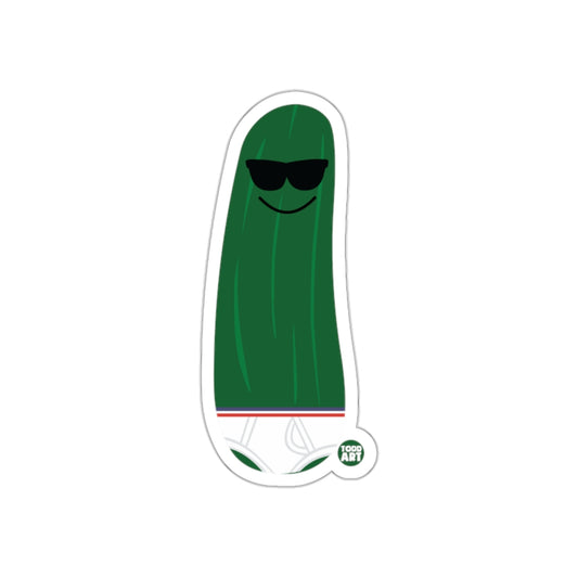 Cool Cucumber in Sunglasses Fun Sticker Product