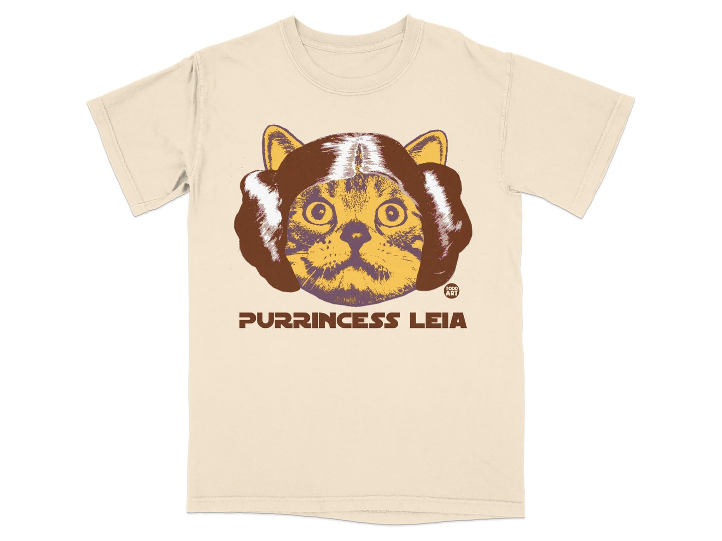 Purrincess Leia Cat Graphic Tee Fun Shirt Product