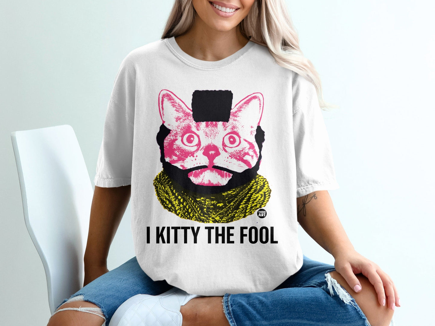 Funny I Kitty The Fool Cat Graphic T-Shirt for Humor