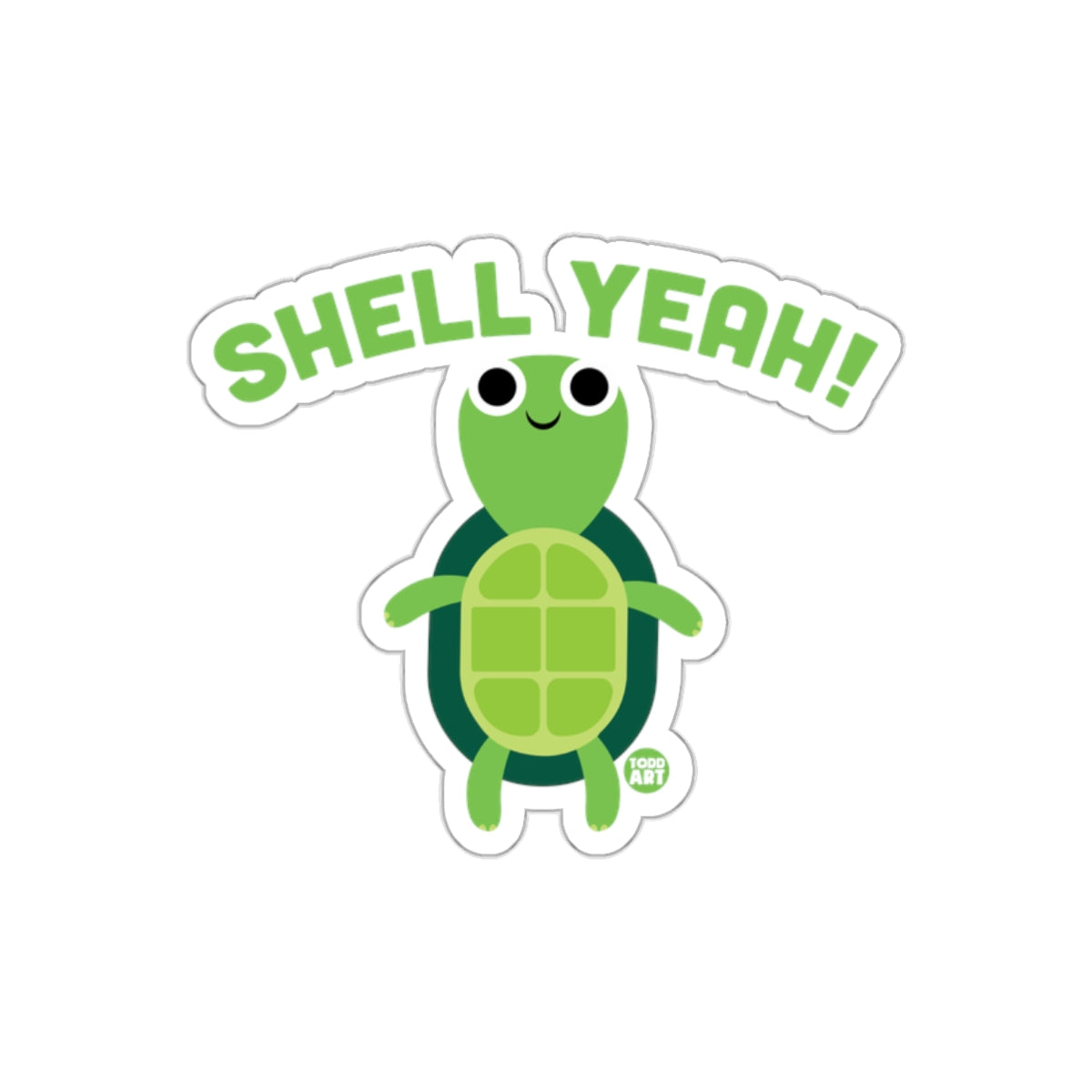 Shell Yeah Turtle Cartoon Design Sticker product