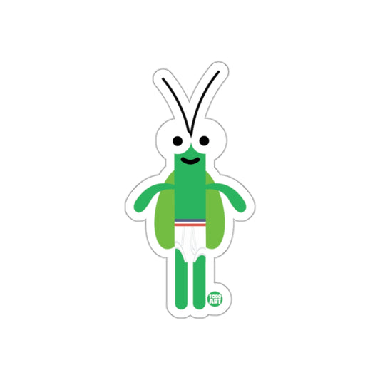 Cute Green Character Sticker in Underwear Sticker