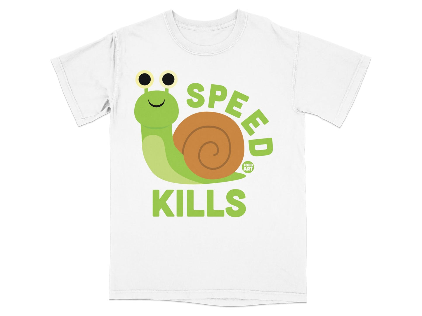Speed Kills Snail Graphic Printed T-Shirt