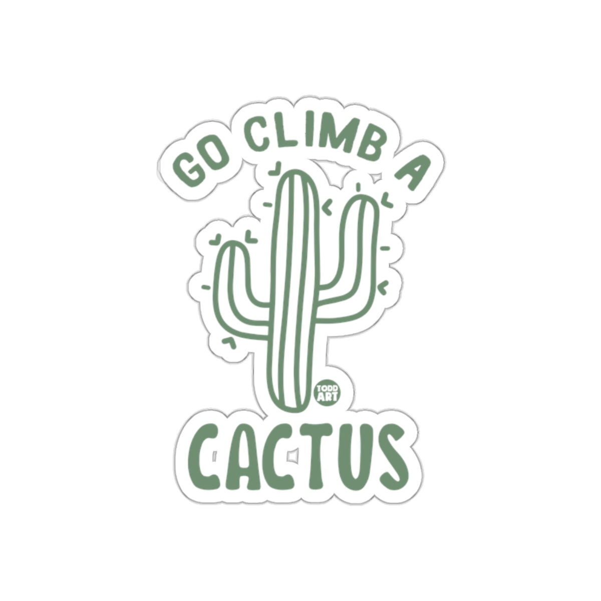 Go Climb A Cactus Sticker Fun Outdoor Cactus Design