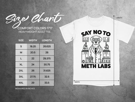 Say No To Meth Labs Heavyweight Adult Tee