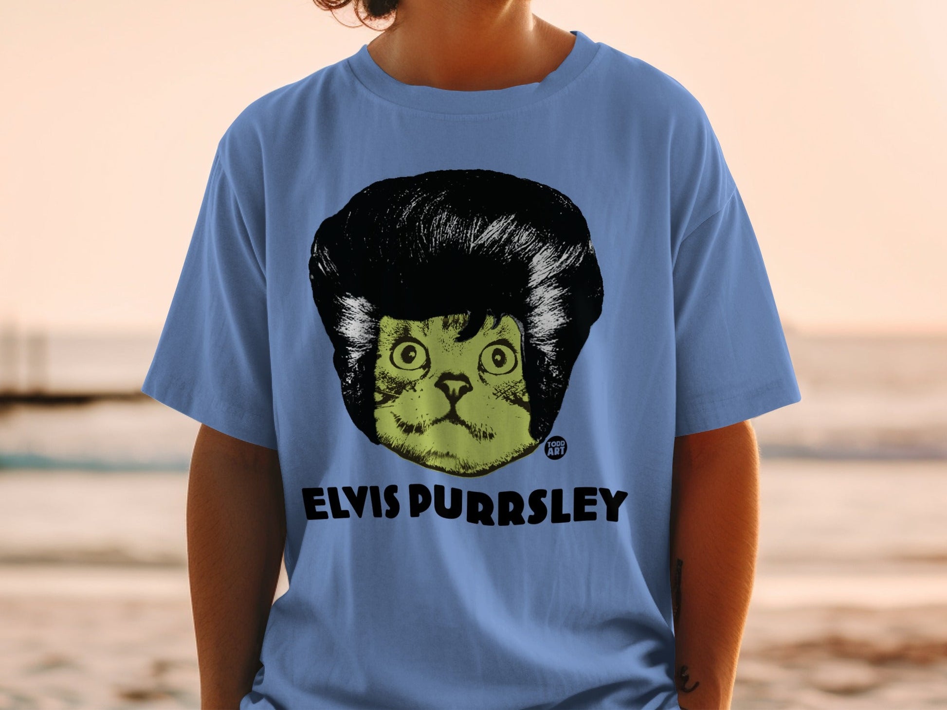 Elvis Purrsley Graphic Tee for Cat Lovers and Fans