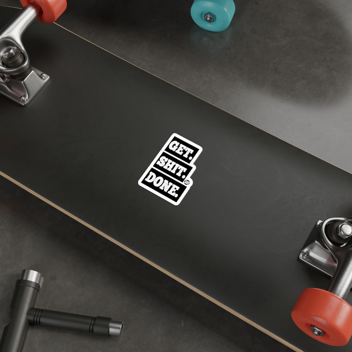 Motivational Skateboard Deck Get Shit Done design