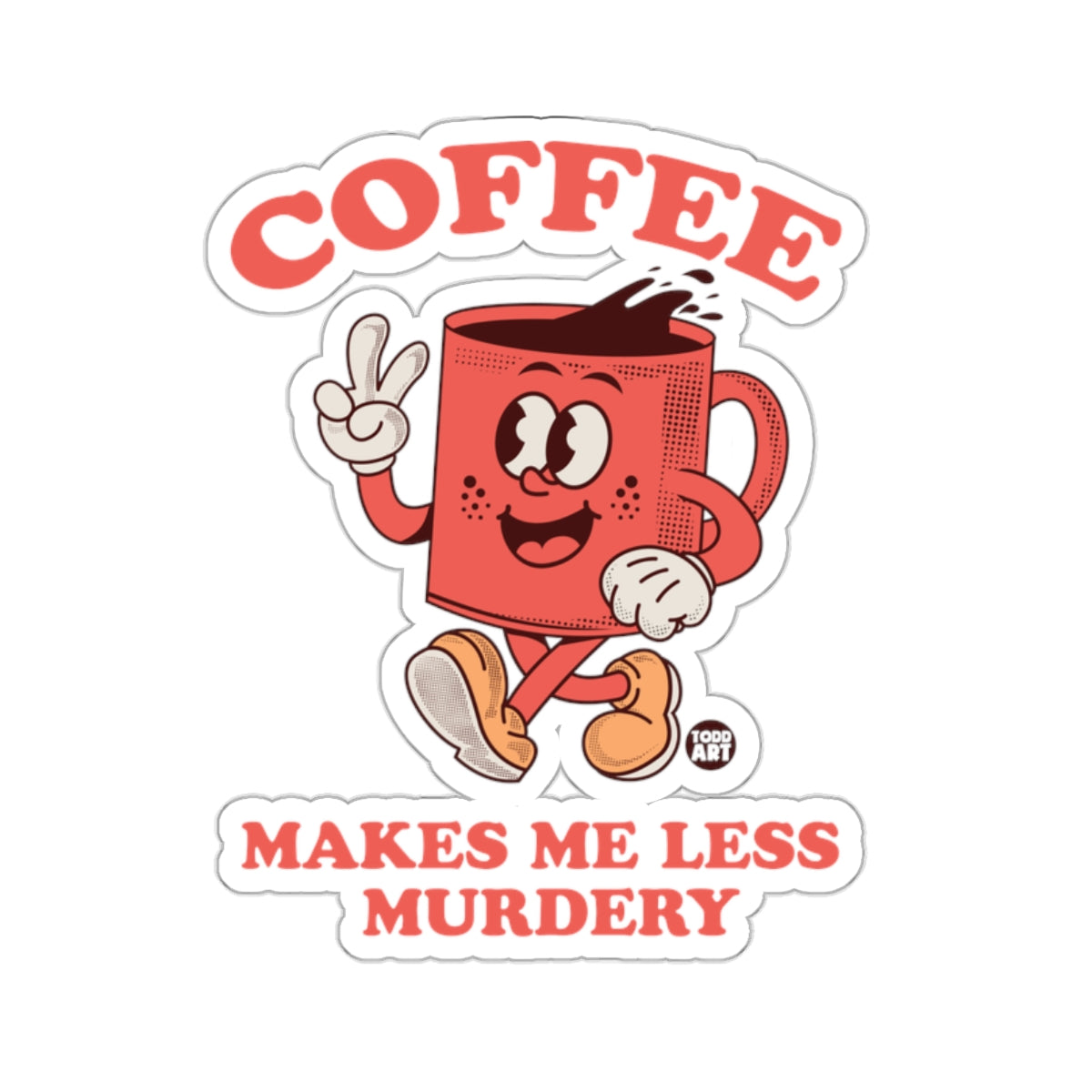 Coffee Mug Character Peace Sign Makes Me Less Murdery product type