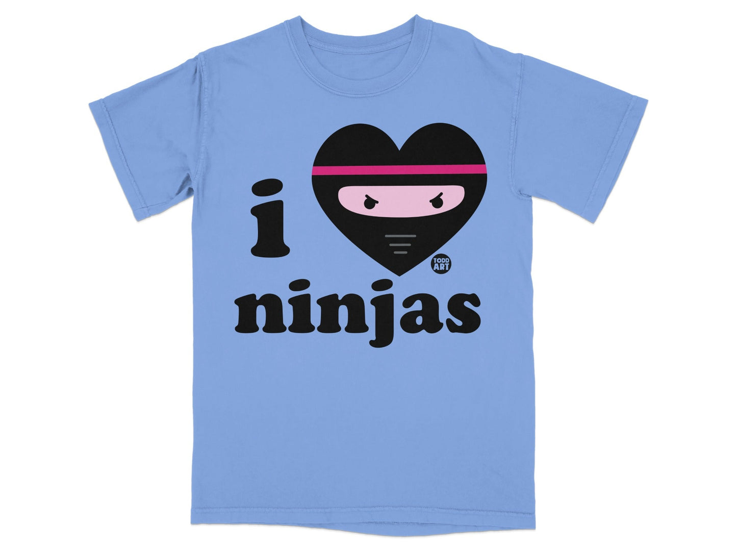 I Love Ninjas Funny Graphic Tee Shirt for Ninja Fans