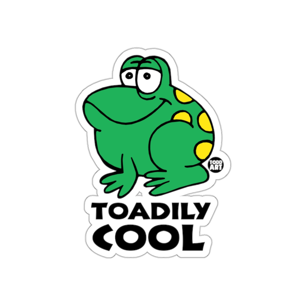 Toadily Cool Frog Todd Art Sticker