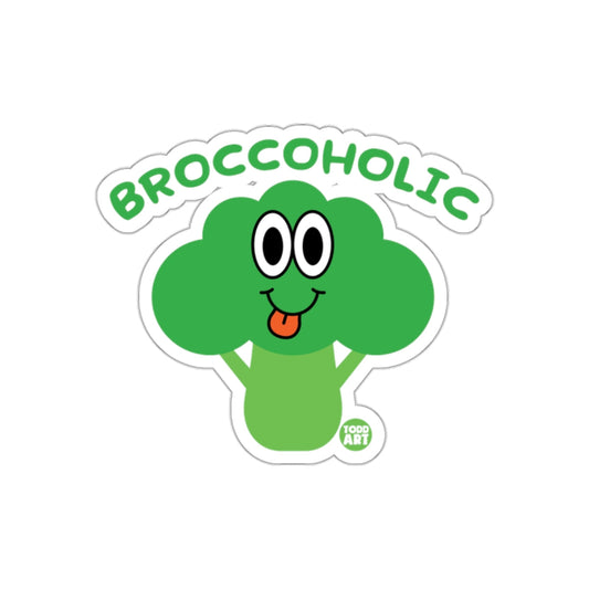 Cute Broccoholic Cartoon Sticker for Vegetable Fans