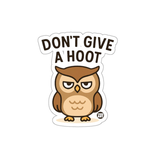 Don't Give A Hoot Angry Owl Cute Illustration Stickers