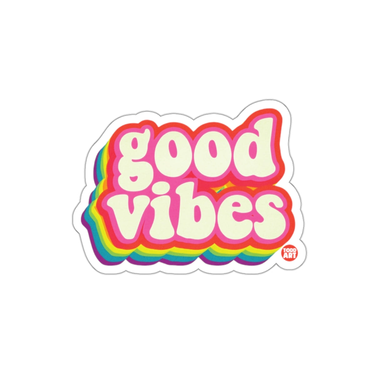 Good Vibes Colorful Graphic Sticker
