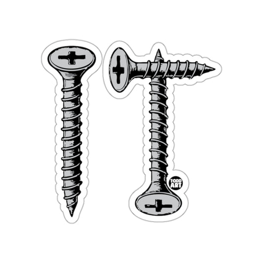 Detailed Screw Illustration Decorative Sticker Set