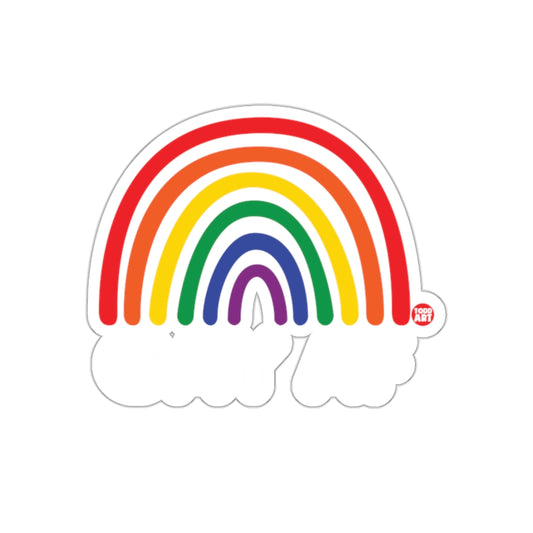 Gay AF Rainbow Design Sticker with Bold Colors