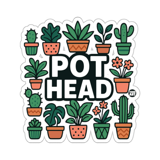 Pot Head Plant Lover Garden Fun Sticker product type