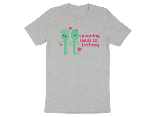 Spooning Leads To Forking Cute Couple T-Shirt product type