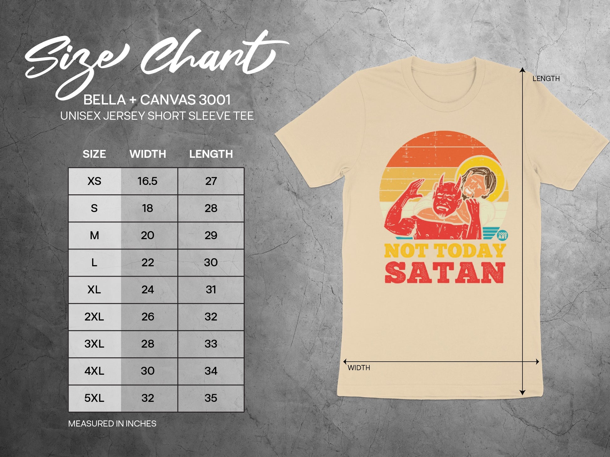 Not Today Satan Unisex Jersey Short Sleeve Tee product