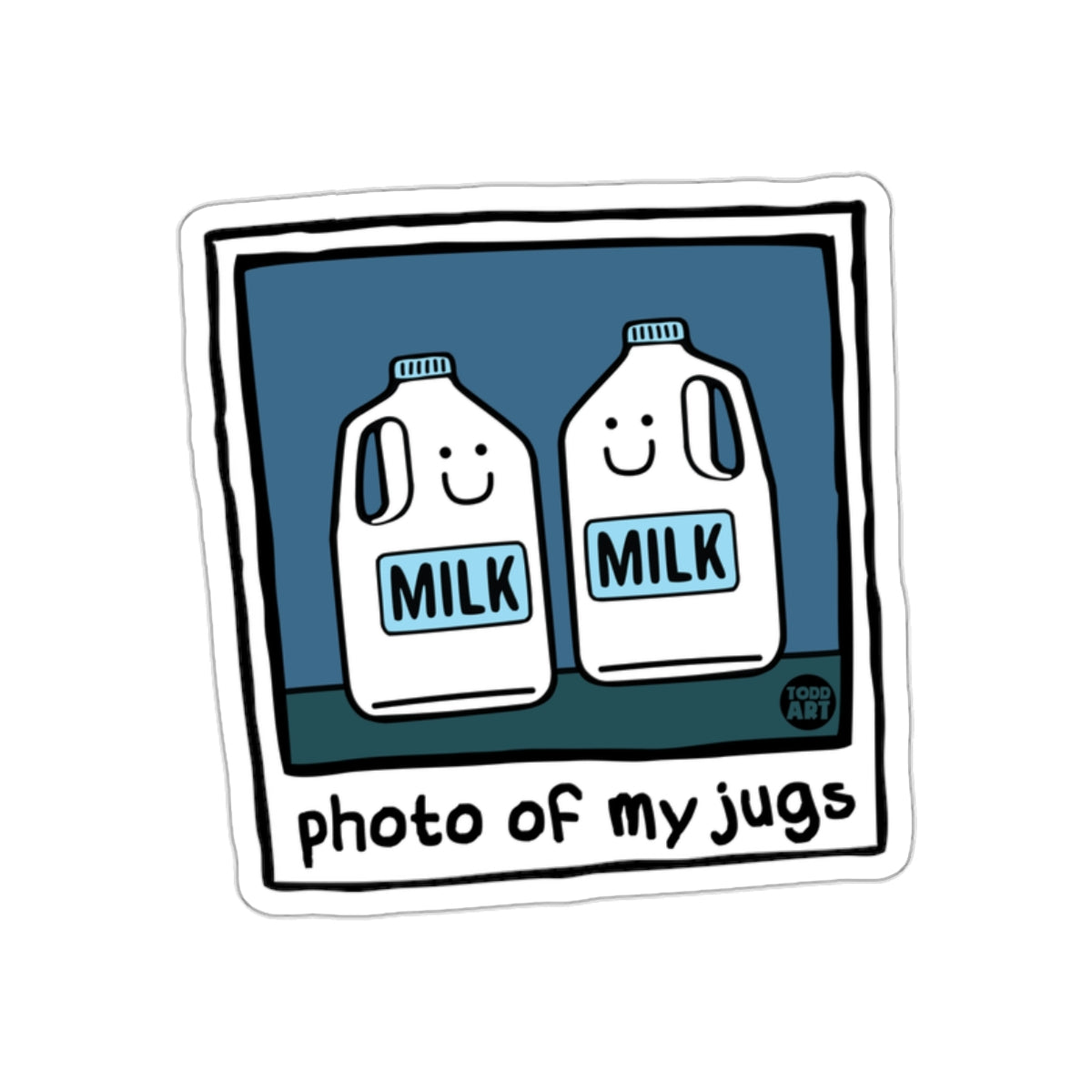 Photo of My Jugs Featuring Milk Design Art sticker
