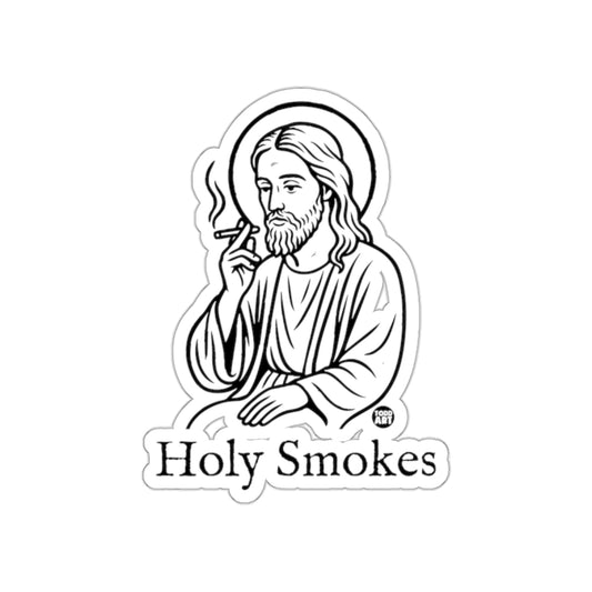 Holy Smokes Jesus Sticker Sacred Art Design