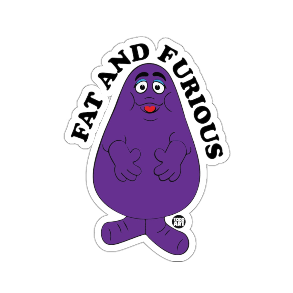 Purple Blob Character Fat And Furious Todd Art 