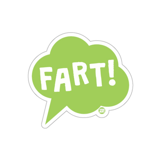 Funny Green Fart Exclamation Cloud Sticker
