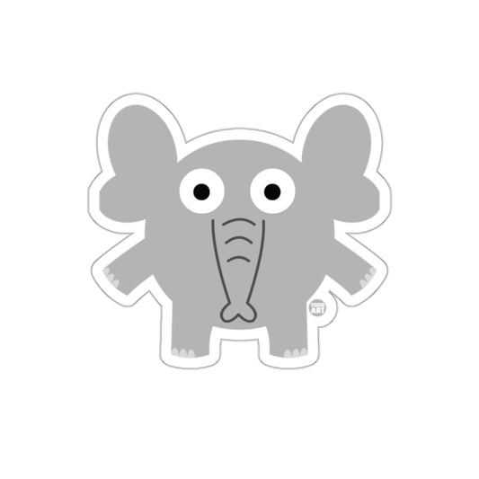 Cute Gray Cartoon Elephant Sticker for Kids Room Decor