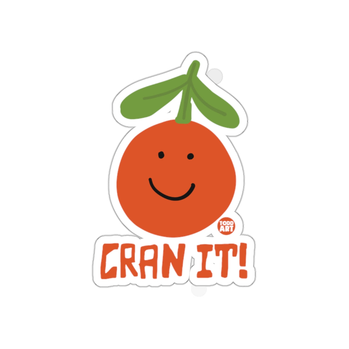 Smiling Cranberry Design CRAN IT! Sticker