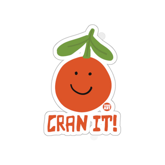 Smiling Cranberry Design CRAN IT! Sticker